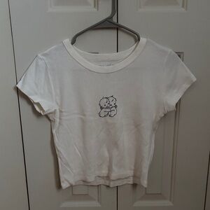 Brandy Melville White Tee with Design